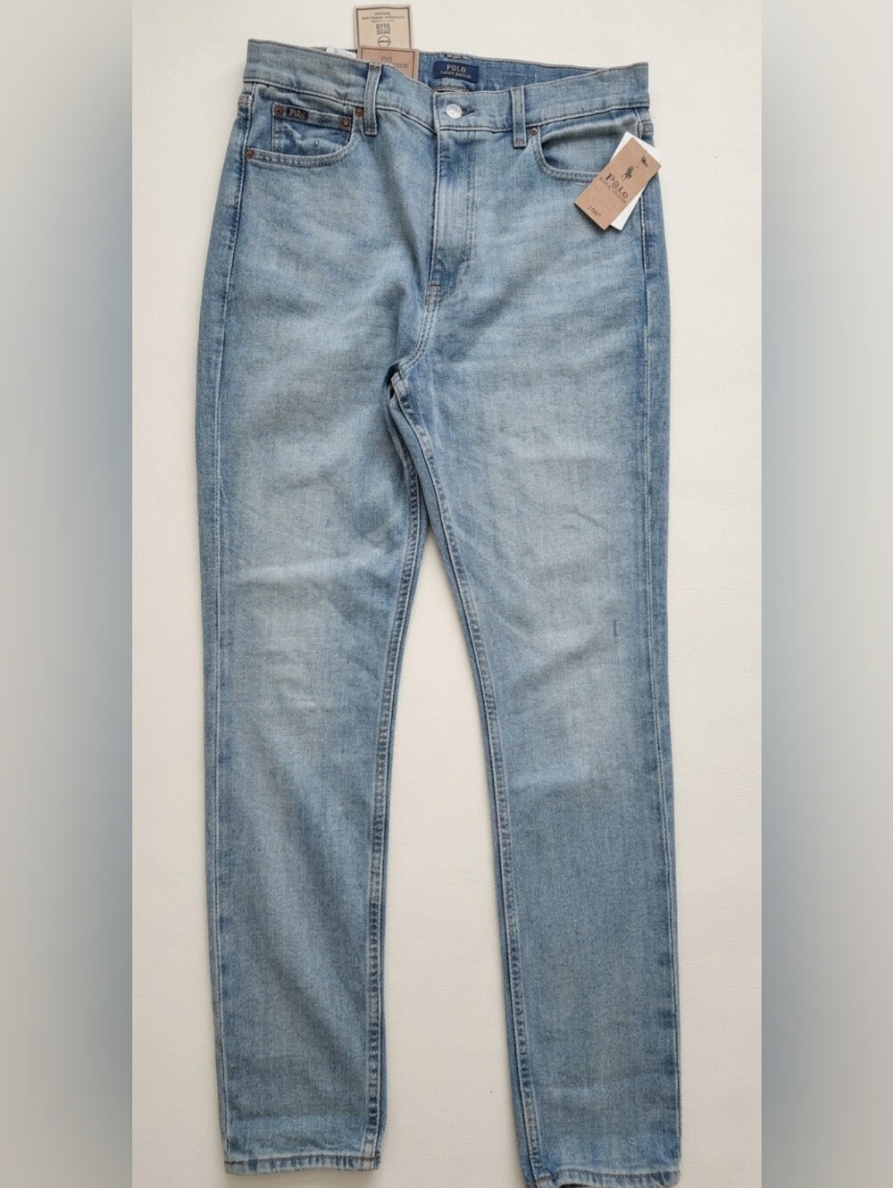 Polo Ralph Lauren The High Rise Skinny Jeans 30R Sz10 NWT Low Stretch Light Wash